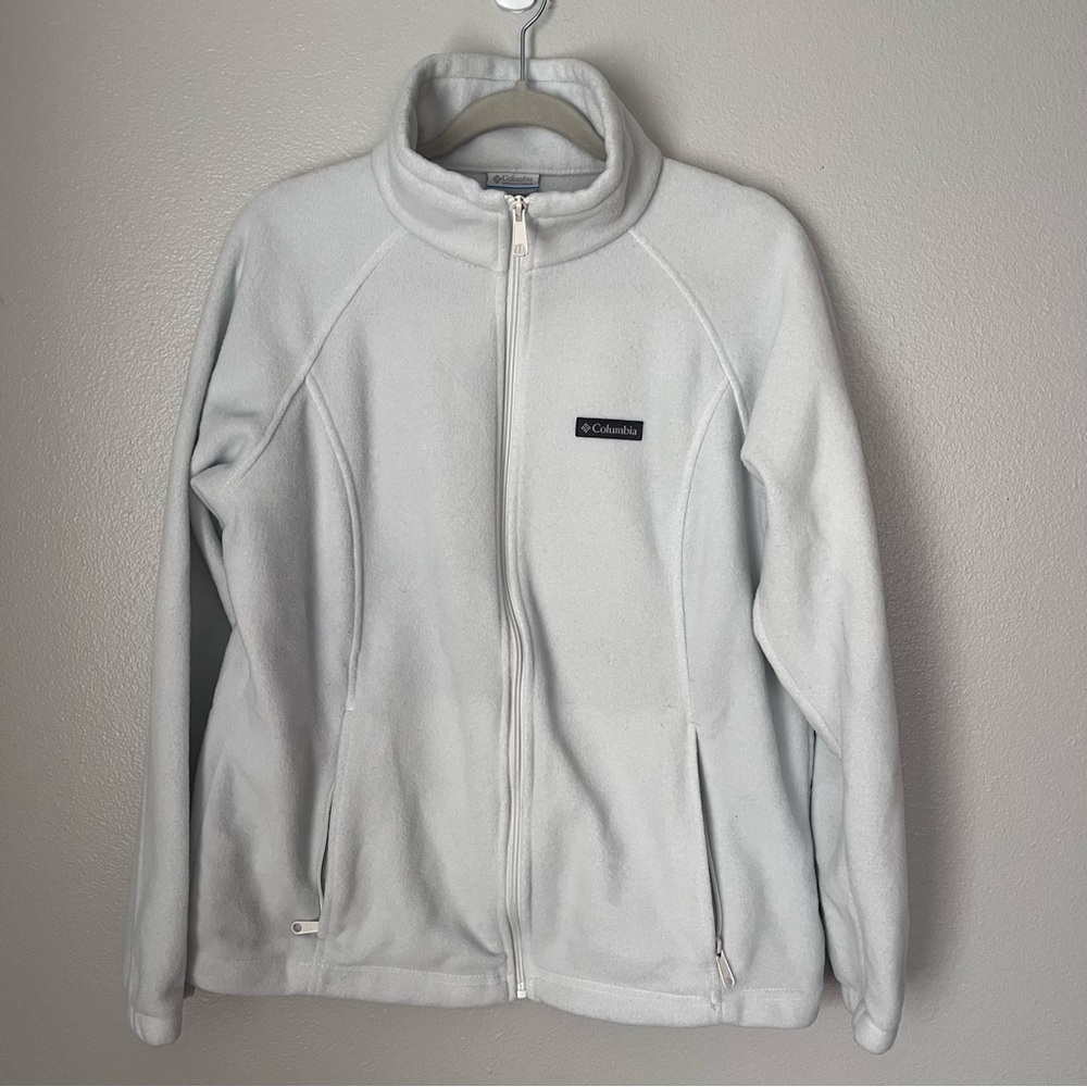 Columbia Fleece Jacket Women’s Benton Springs‎ Full Zip Plus Size 1X Light Blue